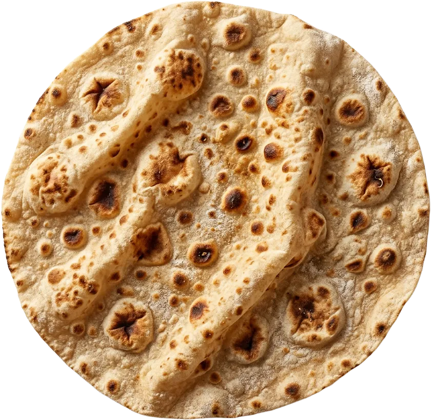 Pane libanese markouk appena cotto su un saj tradizionale
